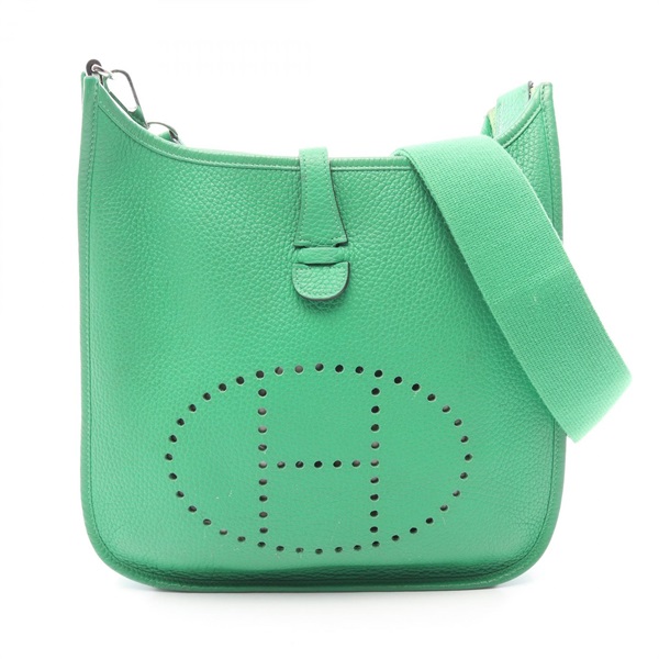 HERMES Evelyne III PM Shoulder Crossbody Bag Clemence leather Bamboo  SHW Used R