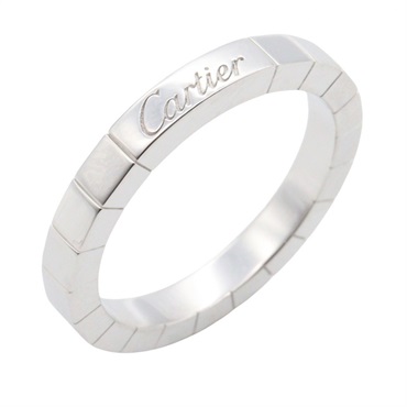 CARTIER Lanieres Ring 18KWG White Gold Used women US size 7 #55