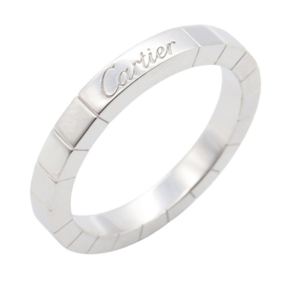 CARTIER Lanieres Ring 18KWG White Gold Used women US size 7 #55