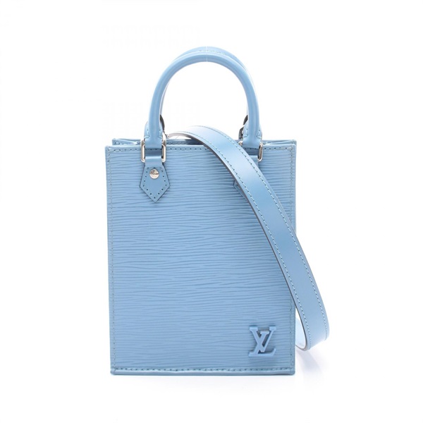 LOUIS VUITTON Petite Sac Plat shoulder crossbody Handbag M80167 Epi Bleuet Used
