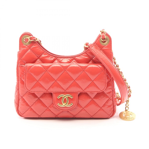 CHANEL Matelasse small hobo Shoulder Bag AS3710 leather Pink Used Women GHW CC