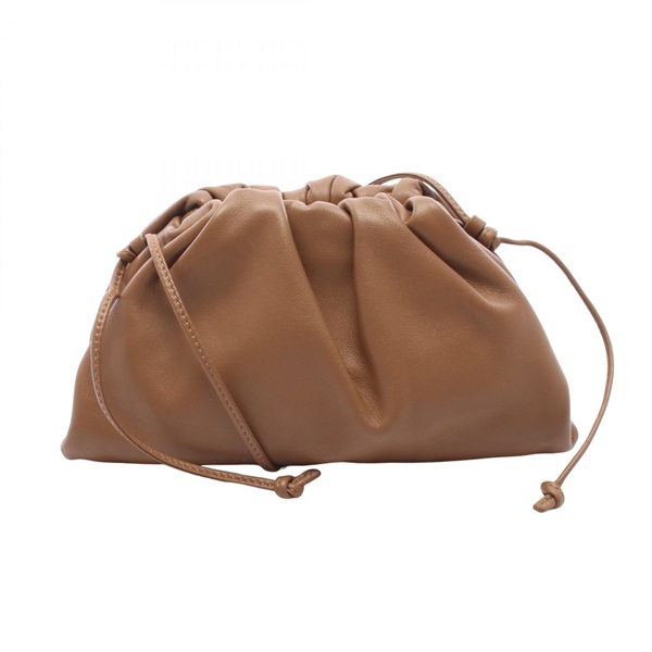 BOTTEGA VENETA Mini the pouch Shoulder Bag 585852 leather Beige Used Women
