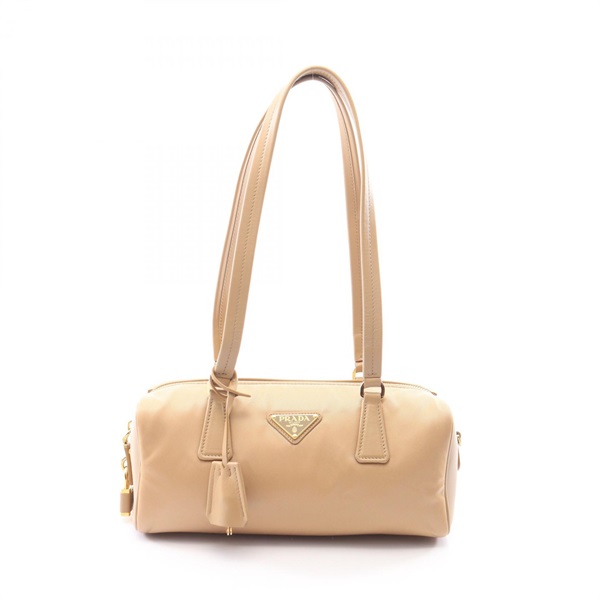 PRADA Re-Nylon Medium Top Handle Shoulder Bag 1BB127 Nylon leather Beige Used