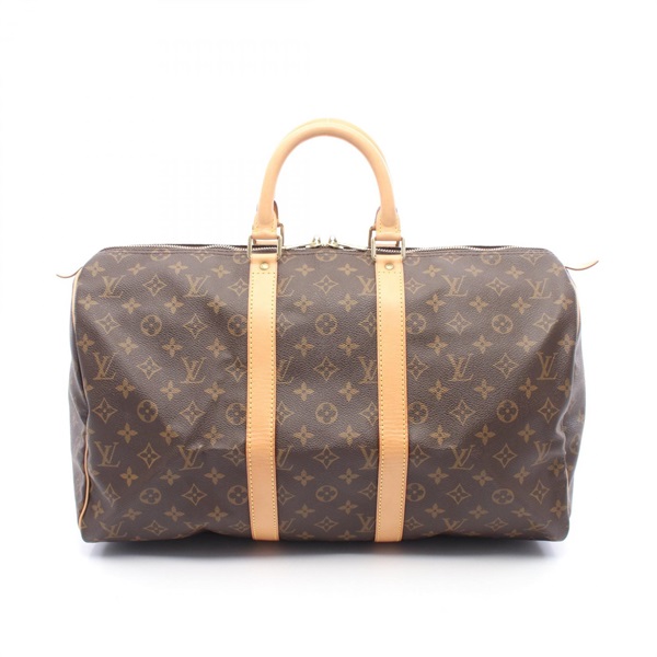 LOUIS VUITTON Keepall travel hand bag M41428 Monogram leather brown used women
