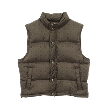CHROME HEARTS STIFF VEST CH Plus Down vest polyester Khaki Used mens size S