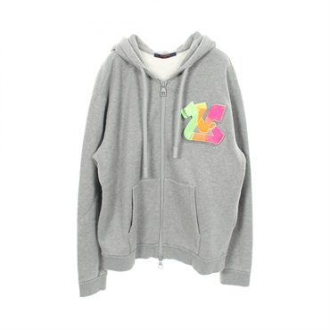LOUIS VUITTON 3D LV Graffiti zip up hoodie RM222M UYR HNY24W cotton gray used