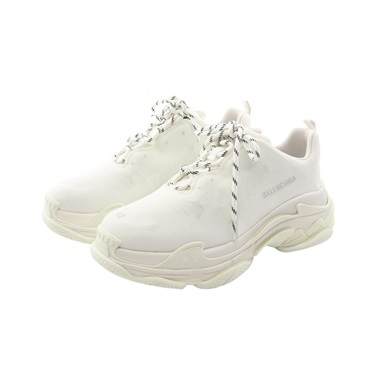 BALENCIAGA Triple S Mesh Sneakers Shoes 536737 Fabric White mens #JP 27.5
