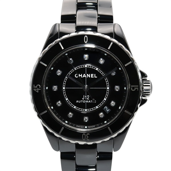 CHANEL J12 12P Diamond Wrist Watch H5702 Automatic winding ceramic Used mens CC