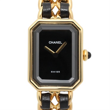 CHANEL Premiere S Wrist Watch H0001 Quartz Gold Plated leather Used Women CC