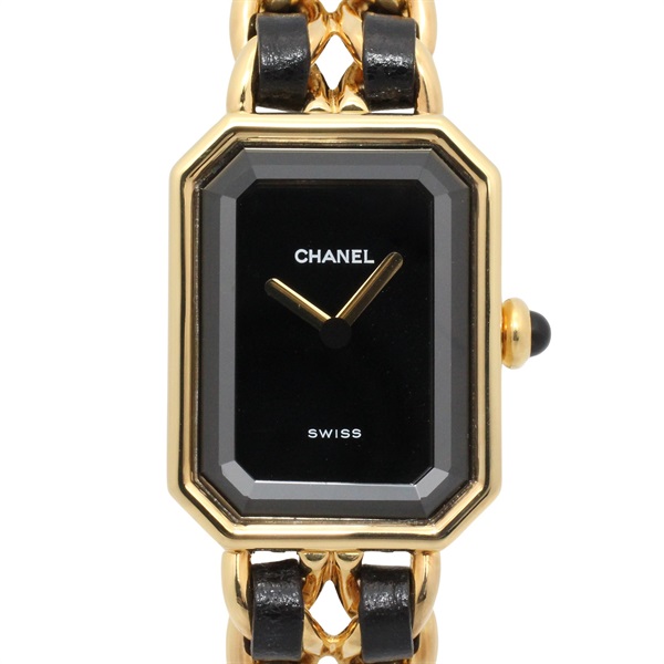 CHANEL Premiere S Wrist Watch H0001 Quartz Gold Plated leather Used Women CC