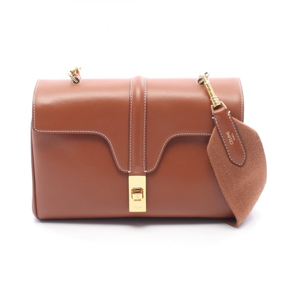 CELINE teen soft 16 Shoulder Bag 196853CR4.04LU leather Brown Used Women