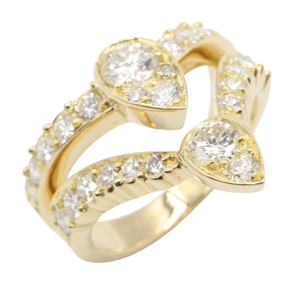 Van Cleef & Arpels Diamond Ring 18KYG Yellow Gold Used Women US size #4 #47