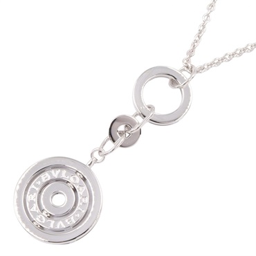 BVLGARI Astrale Round Necklace Pendant 18KWG White Gold Used Women