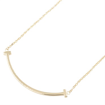 TIFFANY＆CO T Smile Small Necklace 18KYG Yellow Gold Used women