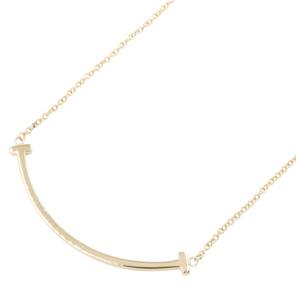TIFFANY＆CO T Smile Small Necklace 18KYG Yellow Gold Used women