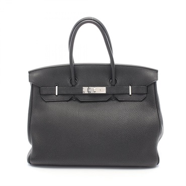 HERMES Birkin 35 Handbag N Togo leather Black Used Women SHW