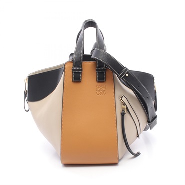 LOEWE HAMMOCK SMALL Shoulder Crossbody Handbag A538S35X51 leather Beige Used