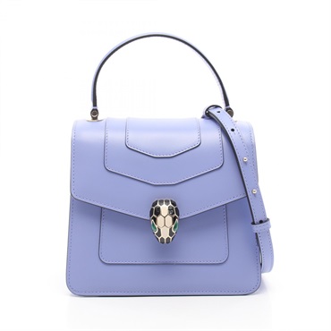 BVLGARI Serpenti Forever Shoulder Crossbody Handbag 290569 leather Blue Used