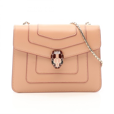 BVLGARI Serpenti Forever Crossbody Shoulder Bag 34560 leather Pink Used Women