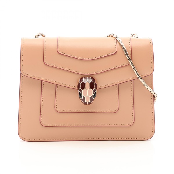 BVLGARI Serpenti Forever Crossbody Shoulder Bag 34560 leather Pink Used Women