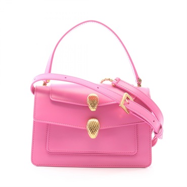 BVLGARI ALEXANDER WANG Serpenti Shoulder Handbag leather Pink GHW Used Women