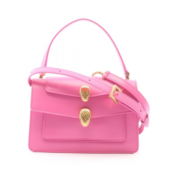 BVLGARI ALEXANDER WANG Serpenti Shoulder Handbag leather Pink GHW Used Women