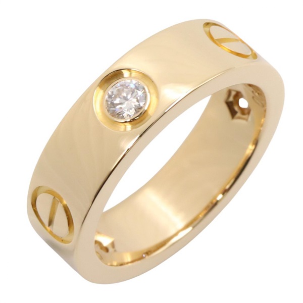 CARTIER Love Diamond Ring 18KYG Yellow Gold Clear Used Women US size #4.25 #48