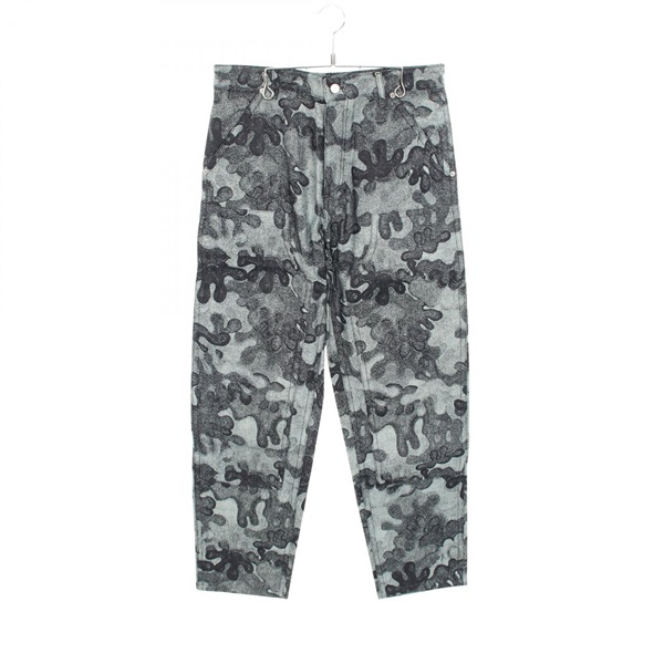 Dior × PETER DOIG all-over print Denim pants 183D022A5340 cotton Black Gray #31