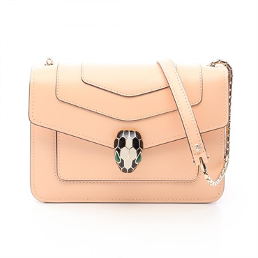 BVLGARI Serpenti Forever Shoulder crossbody Bag leather Beige Used Women