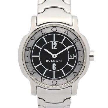 BVLGARI Solo tempo Wrist Watch ST29S Quartz Stainless Steel Used Women
