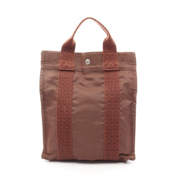 HERMES Herline Ad PM Rucksack Backpack canvas Brown Used Women SHW