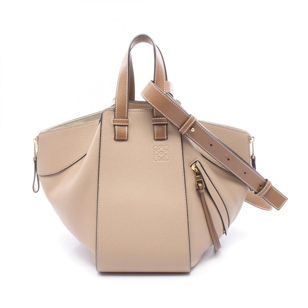 LOEWE HAMMOCK SMALL shoulder Handbag leather Beige Used Women