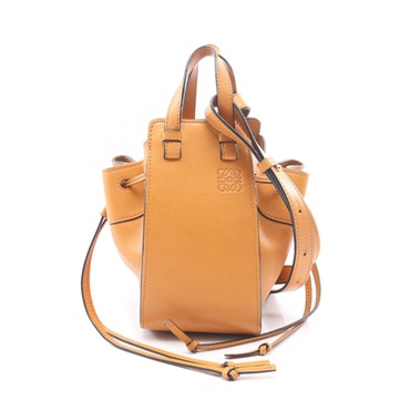 LOEWE Hammock Drawstring Mini 2WAY Handbag 314.12.V07 leather Brown Used