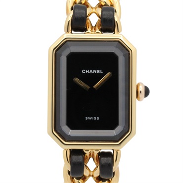 CHANEL Premiere M Wrist Watch H0001 Quartz Gold Plated leather Used Women Coco