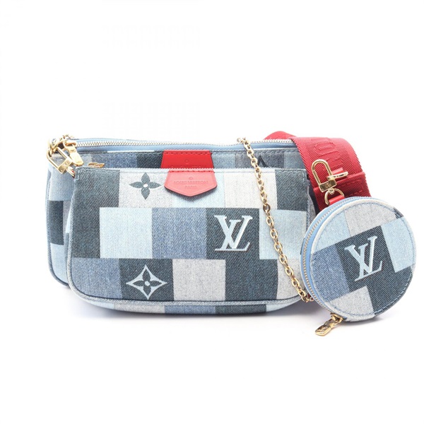 LOUIS VUITTON Multi Pochette Accessoires Shoulder Bag M44990 Monogram denim Used