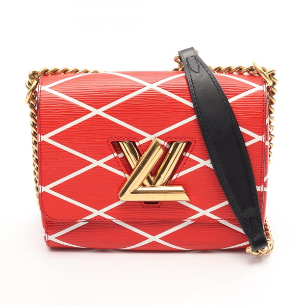 LOUIS VUITTON Twist Malletage Chain Shoulder Bag M50118 Epi leather Red Used LV