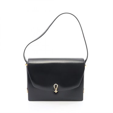 MORABITO vintage Shoulder hand Bag leather Black Used Women