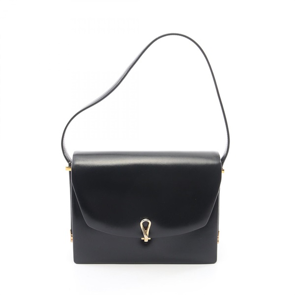 MORABITO vintage Shoulder hand Bag leather Black Used Women