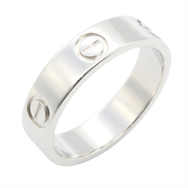 CARTIER Love Ring Pt950 Platinum Used Women US size #8 #57