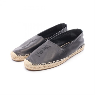 SAINT LAURENT PARIS Cassandra Espadrilles 471740 leather Black #43 Used mens