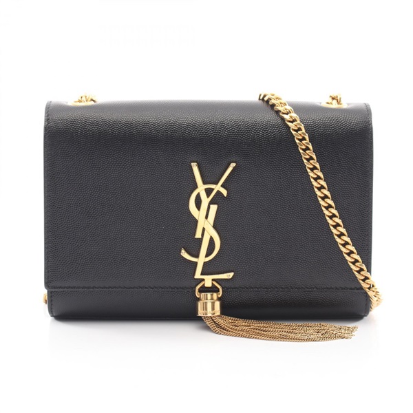 SAINT LAURENT PARIS KATE Small Chain Shoulder Bag 474366 leather Black Used YSL