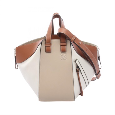LOEWE HAMMOCK SMALL shoulder Handbag leather White Beige Brown Used Women