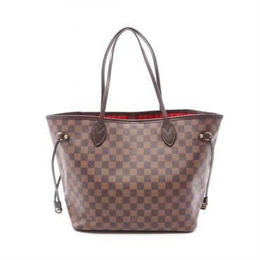 LOUIS VUITTON Neverfull MM Tote shoulder Bag N51105 Damier leather Ebene Used