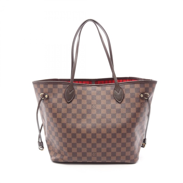LOUIS VUITTON Neverfull MM Tote shoulder Bag N51105 Damier leather Ebene Used