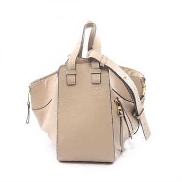 LOEWE HAMMOCK SMALL Shoulder Handbag leather Beige Used Women