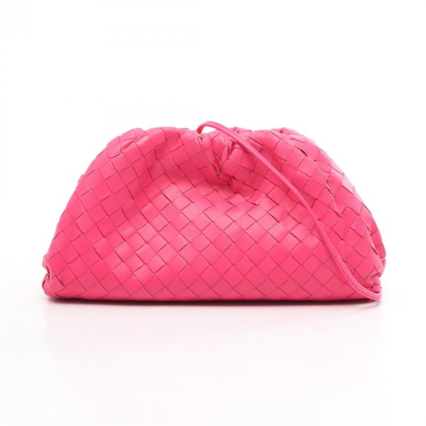 BOTTEGA VENETA Mini the pouch Shoulder Bag 585852 leather Pink Used Women