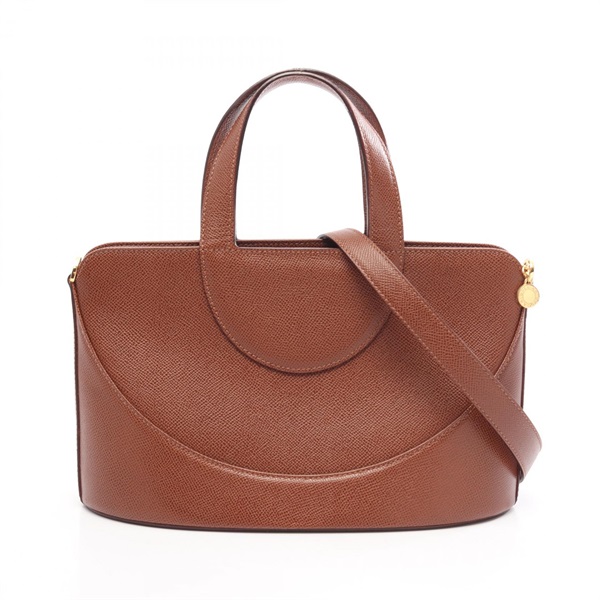 BVLGARI Decollete Shoulder Crossbody Handbag leather Brown Used Women