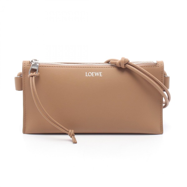 LOEWE Hoya pouch Shoulder crossbody Bag C630R10X039579 leather Brown NEW Women