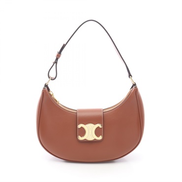 CELINE AVA Triomphe Medium Shoulder hand Bag 114493DGQ04LU leather Brown NEW