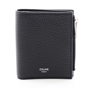 CELINE Compact Bi-fold wallet 10E493GTH38SI leather Black NEW Women